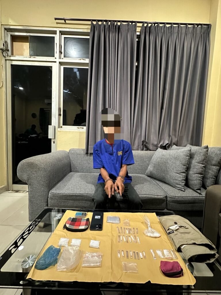 Hebat ! Polres Dumai BerhasilAmankan Satu Tersangka , Sita BB 33 Paket Sabu di Sungai Sembilan,  